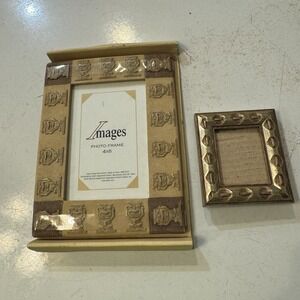 Tribal Tiki Mask 4x6 Picture Photo Frame Island Bar Hut Mini Wooden Frame 2x2.5